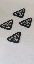 4 x Prada Logo Triangle Black