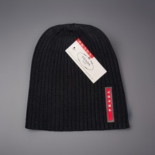 PRADA Knit Logo Beanie Hat One