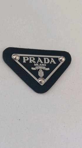 Prada logo triangle black - x,