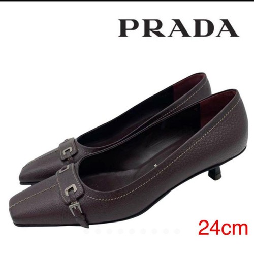 Prada leather square - leather, pumps