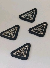4 x Prada Logo Triangle Black