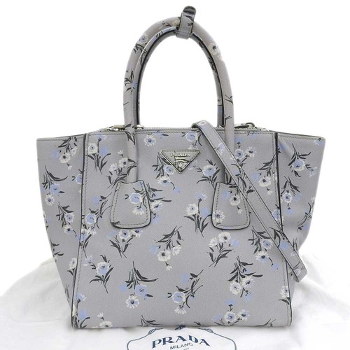 Prada handbag b2625p gray - b2625p,