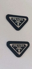 2 x Prada Logo Triangle Black