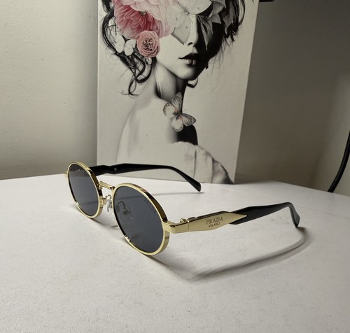 Prada gold oval - prada, sunglasses
